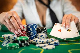 Live dealer spinning roulette wheel during broadcast